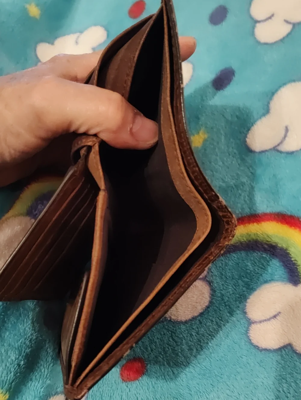 Distressed Vintage Brown Fossil Men's Wallet